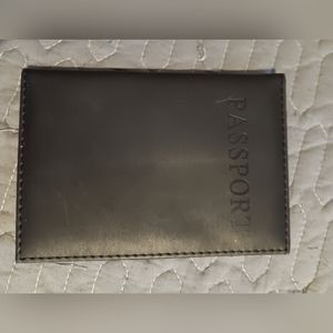 Brown Faux Leather Passport Holder.